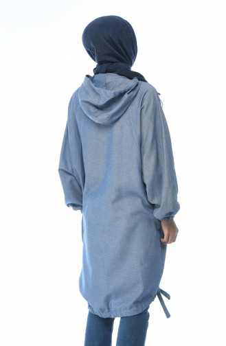 Cape a Fermeture et Capuche 1286-03 Gris 1286-03