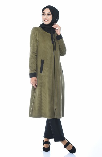 Corduroy Velvet Cape 0092-05 Khaki Green 0092-05