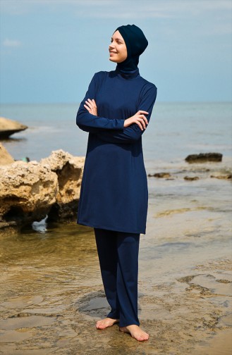 Navy Blue Swimsuit Hijab 1969-02