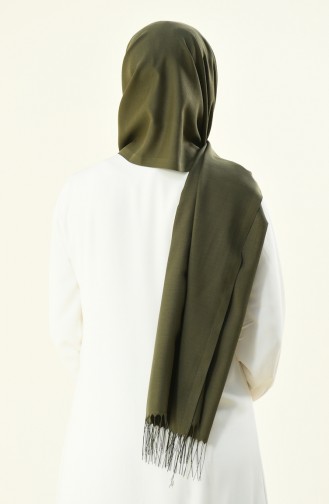 Plain Tassel Seasonal Shawl Dark Khaki 901488-39