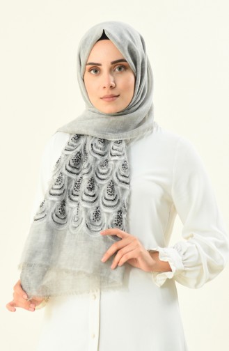 Light Gray Shawl 1016-09