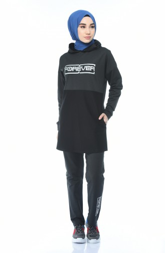 Hooded Tracksuit Anthracite Black 9089-02