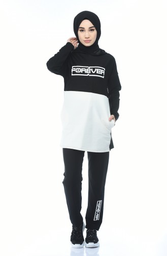 Hooded Tracksuit Black Ecro 9089-03