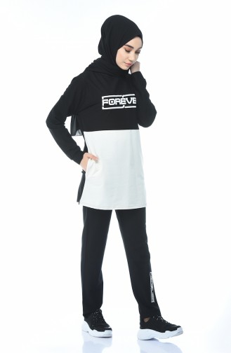 Hooded Tracksuit Black Ecro 9089-03