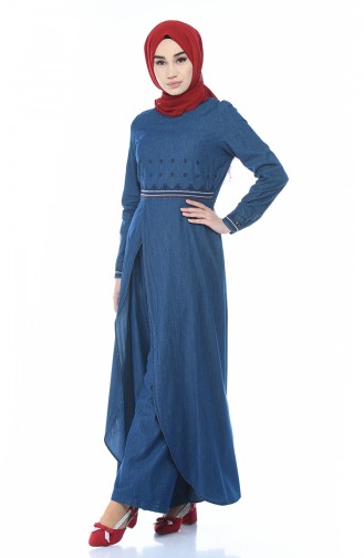 Kot Tunik Pantolon İkili Takım 9587-02 Lacivert