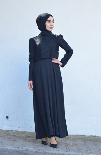 Schwarz Hijab Kleider 0YYA9032-01