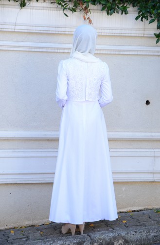 Robe Hijab Blanc 9032-05