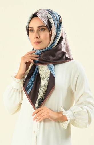 Karaca Desenli Rayon Eşarp 90592-02 Gül Kurusu Pudra 90592-02