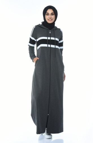 Abaya Sport a Capuche 9094-02 Antracite 9094-02