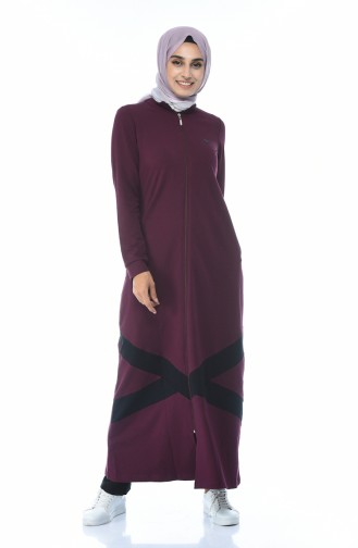 Abaya Sport a Rayures 9097-02 Plum 9097-02