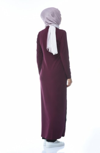 Abaya Sport a Rayures 9097-02 Plum 9097-02