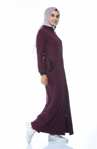 Abaya Sport a Fermeture 9098-01 Plum 9098-01