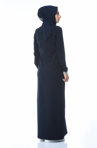 Abaya Sport a Fermeture 9098-04 Bleu Marine 9098-04