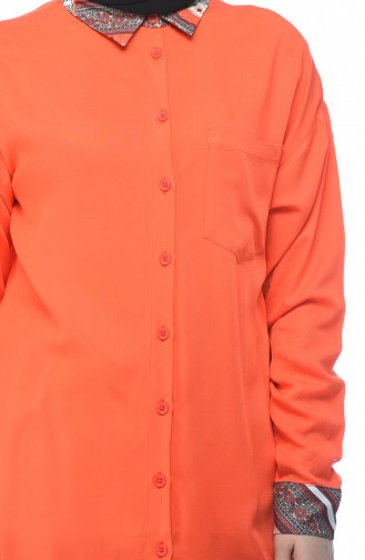 Chemise Détail Manches et Col 0003-01 Corail 0003-01