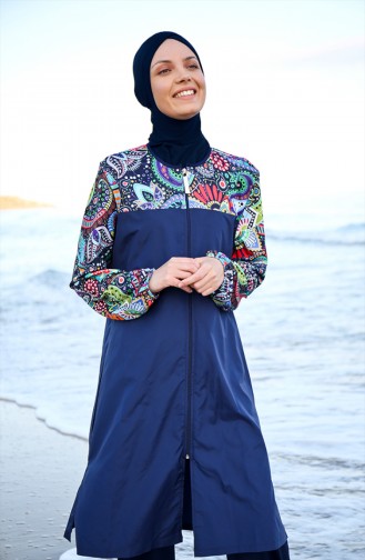 Navy Blue Swimsuit Hijab 19109-01