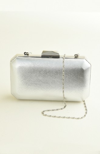 Sac de Soirée Pour Femme 0277-07 Argent 0277-07