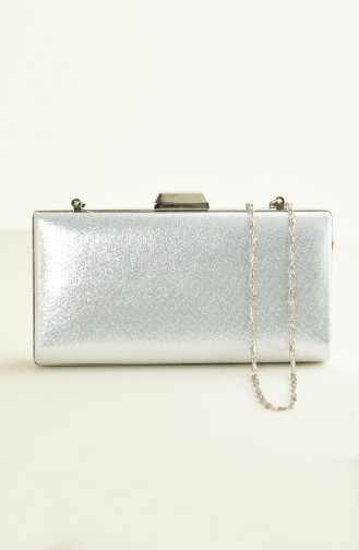 Silver Gray Portfolio Hand Bag 0279-02