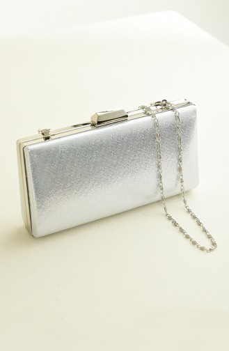 Silver Gray Portfolio Hand Bag 0279-02