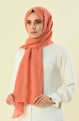 Pompon Shawl Orange 19042-41