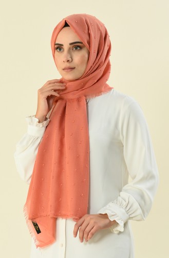 Pompon Shawl Orange 19042-41