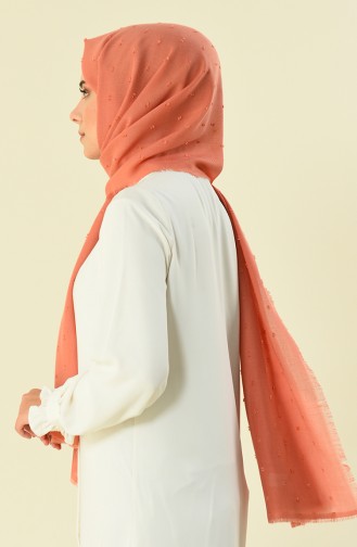 Pompon Shawl Orange 19042-41