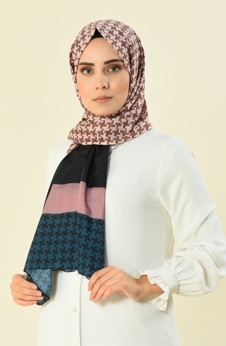 Patterned Cotton Shawl Dark Powder 95298-01