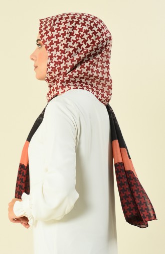 patterned cotton shawl Orange 95298-03