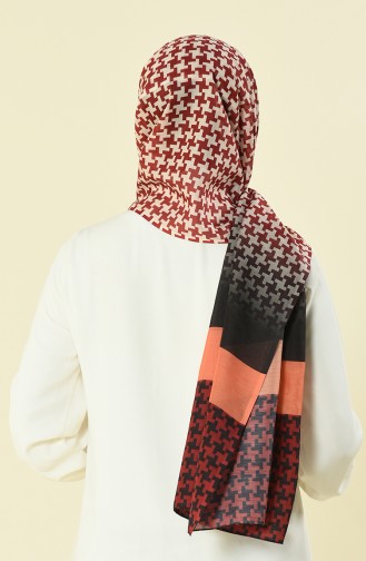 patterned cotton shawl Orange 95298-03