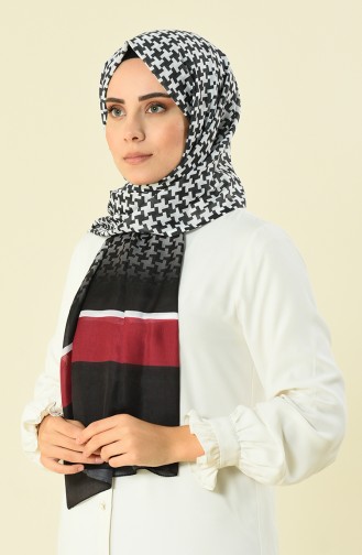 patterned cotton shawl Cherry Color 95298-05