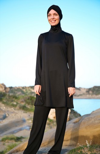 Hijab Badeanzug 1969-01 Schwarz 1969-01
