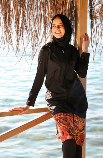 Black Swimsuit Hijab 1982-02