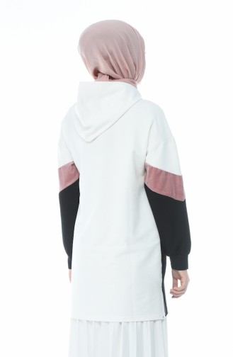 Garnili Sweatshirt 19086-02 Ekru Siyah