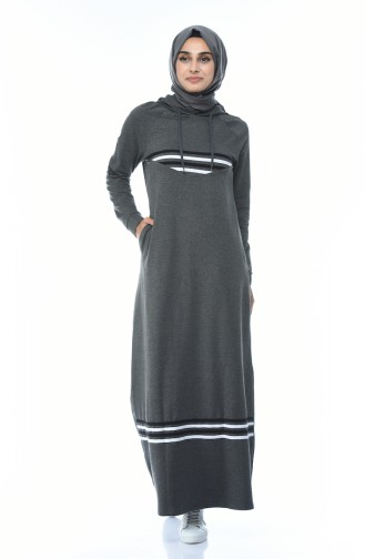 Hooded Sports Dress Anthracite 9086-02