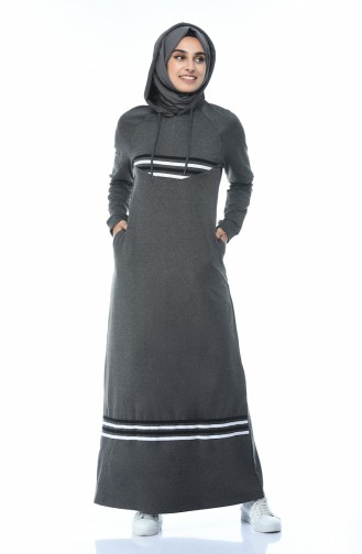 Hooded Sports Dress Anthracite 9086-02