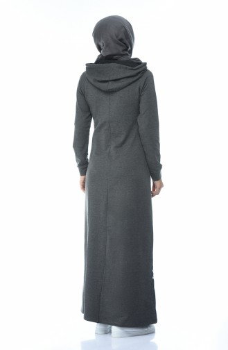 Hooded Sports Dress Anthracite 9086-02