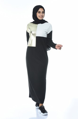 Black İslamitische Jurk 4055-01