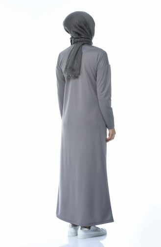 Gray İslamitische Jurk 4055-02