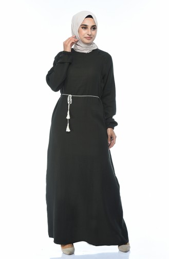 Khaki Hijab Dress 2140-01