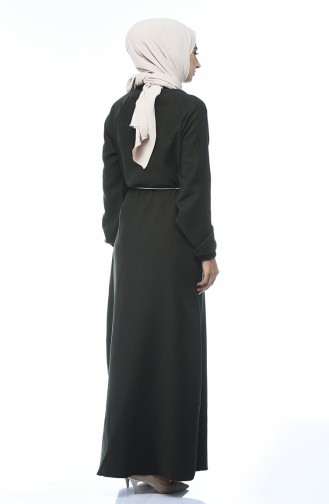 Khaki Hijab Dress 2140-01
