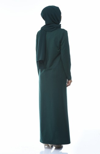 Smaragdgrün Hijab Kleider 3100-03