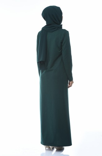 Emerald Green Hijab Dress 3100-03