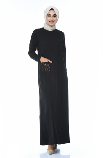 Black Hijab Dress 3100-05