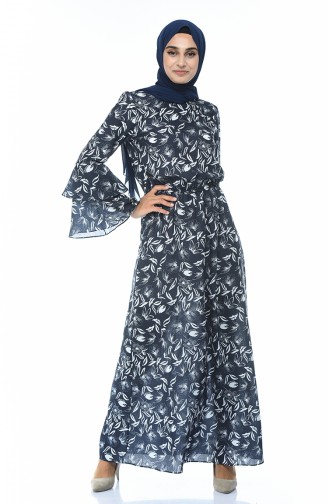 Robe Hijab Bleu Marine 60042-01