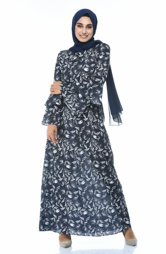 Robe Hijab Bleu Marine 60042-01