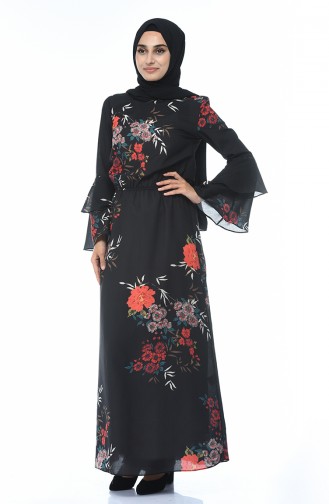 Black Hijab Dress 60043-01