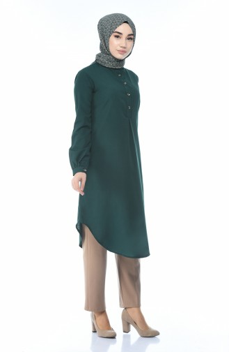 Buttoned Up Tunic 3165-11 Emerald Green 3165-11