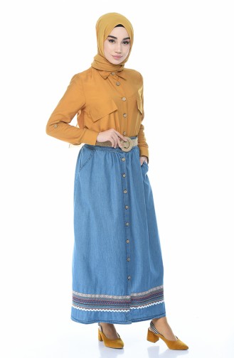 Denim Blue Skirt 7004-02