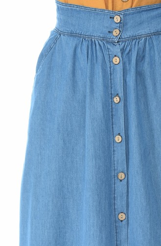 تنورة أزرق جينز 7004-02