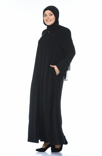 Abaya Grande Taille 8376-03 Noir 8376-03