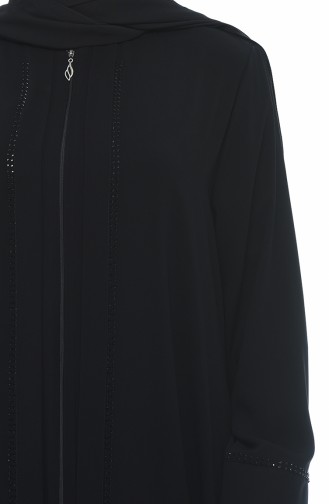 Abaya Grande Taille 8376-03 Noir 8376-03